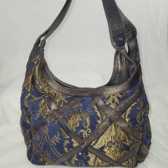 Chi by Falchi Hobo Tapestry Shoulder Bag Italy - Picture 2 of 10